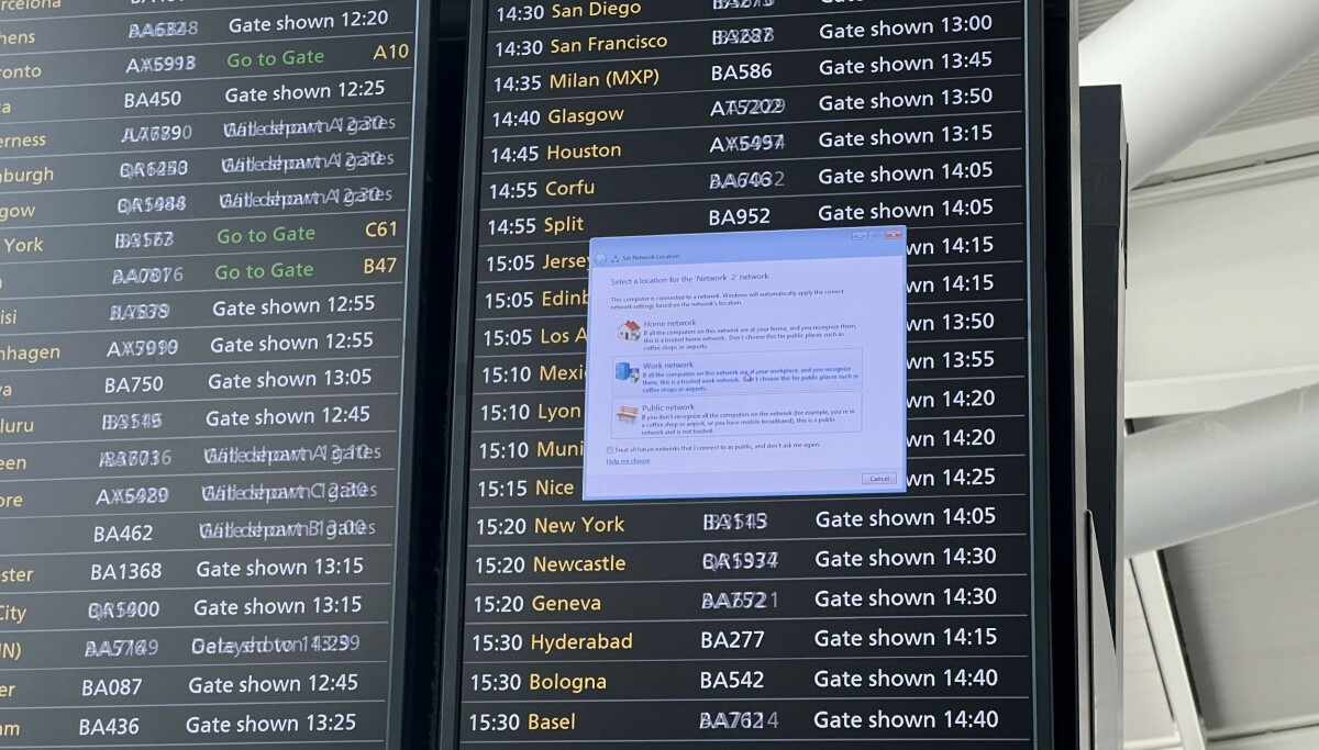 What eldritch horror lurks behind Heathrow's information screens?
