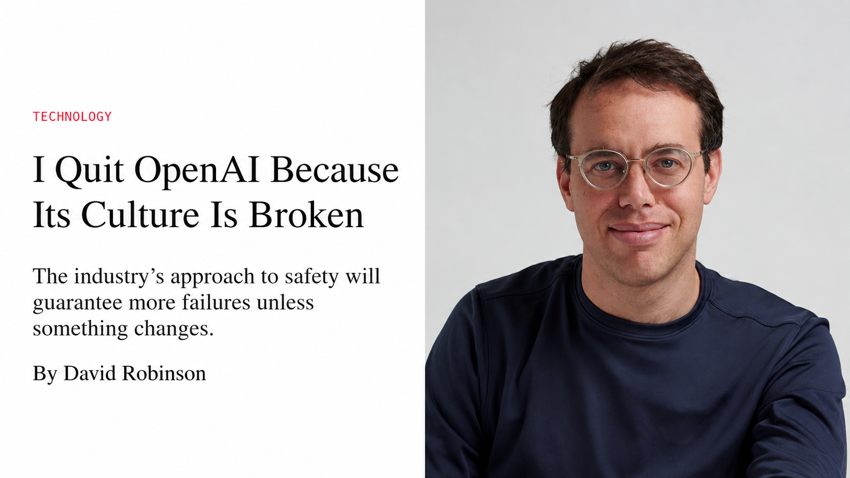 An OpenAI safety insider calls the culture 'broken'