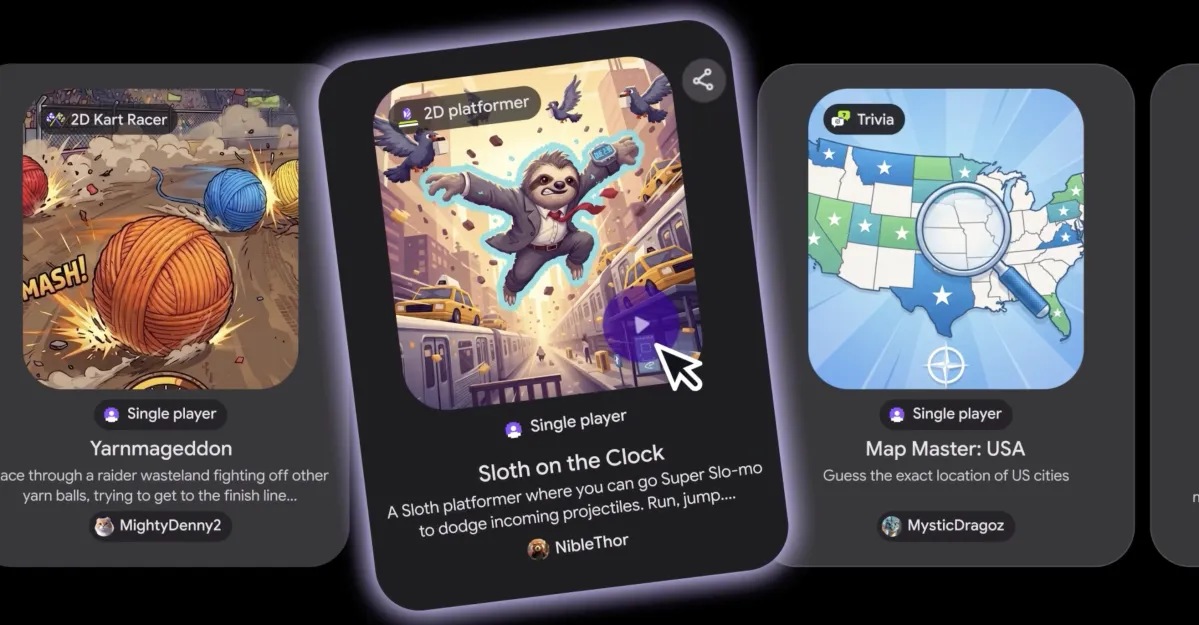 Google now lets you make games with AI