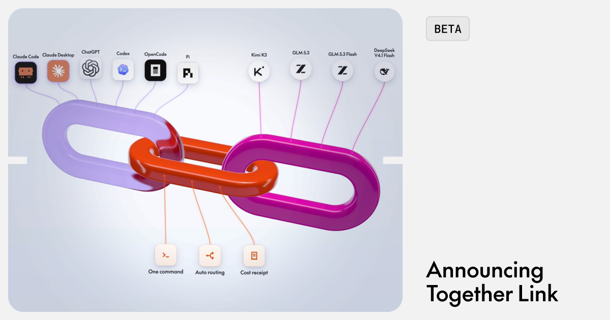 Together Link: open models in the harness you already use. Start with one command today.
