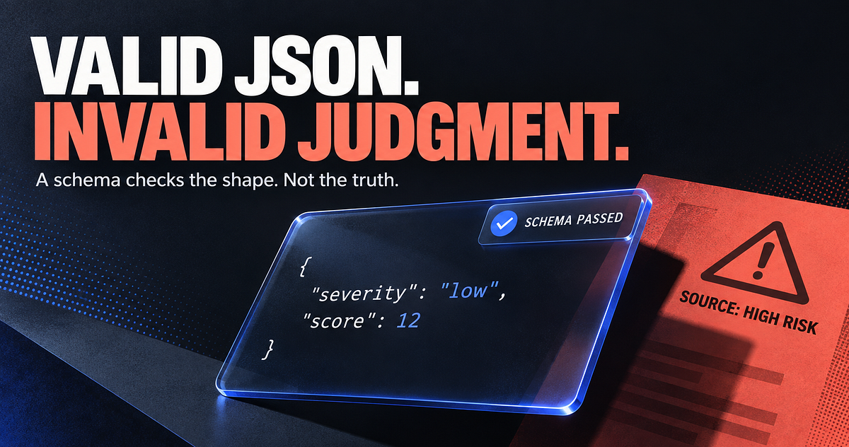 Structured Output From an LLM Can Be Perfect JSON and Completely Wrong