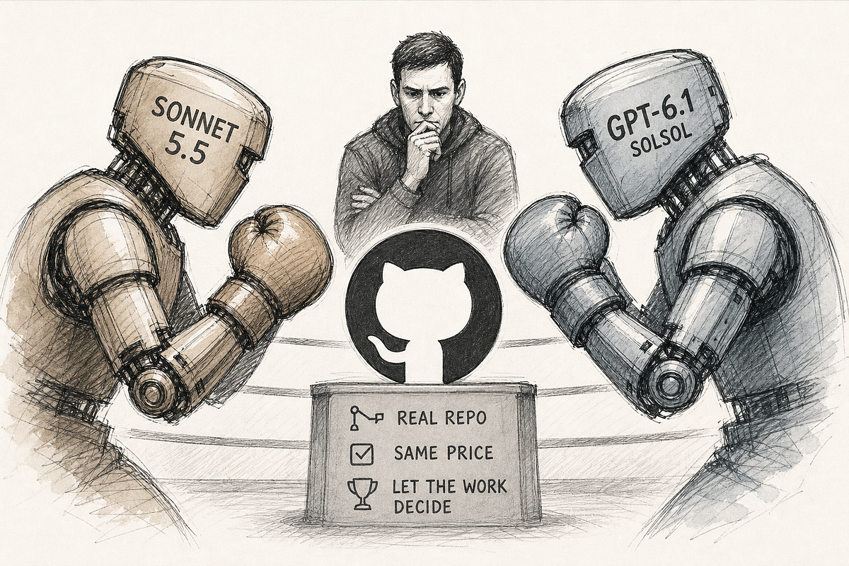 Same Price, Different Habits: Sonnet 5.5 vs GPT-6.1 Solsol on a Real Repo