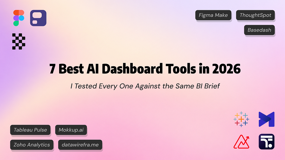 7 Best AI Dashboard Tools in 2026: I Tested Every One Against the Same BI Brief
