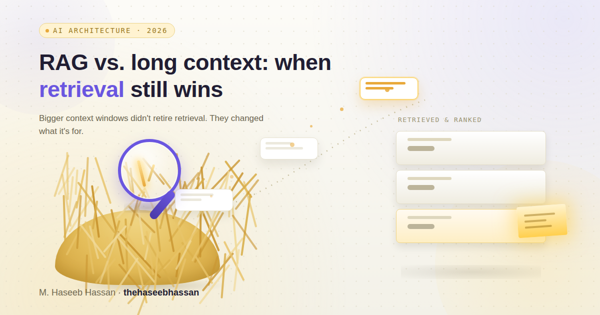 RAG vs. Long Context in 2026: When Retrieval Still Wins