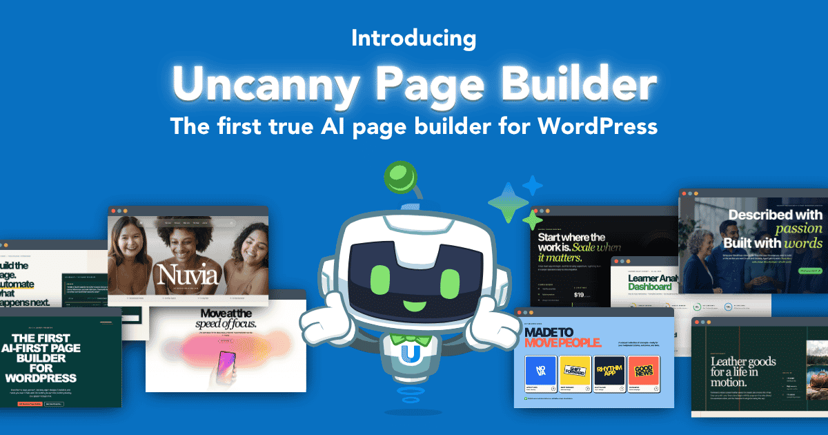 Introducing Uncanny Page Builder: The First True AI Page Builder for WordPress
