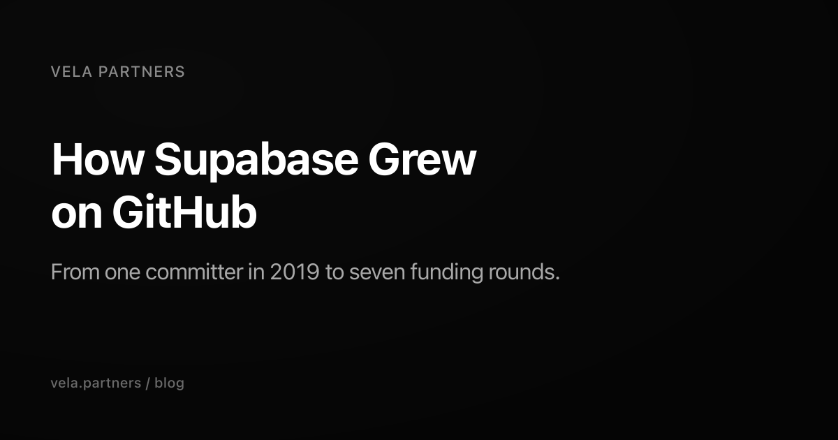 How Supabase Grew on GitHub: From One Committer to a $10 Billion Postgres Platform