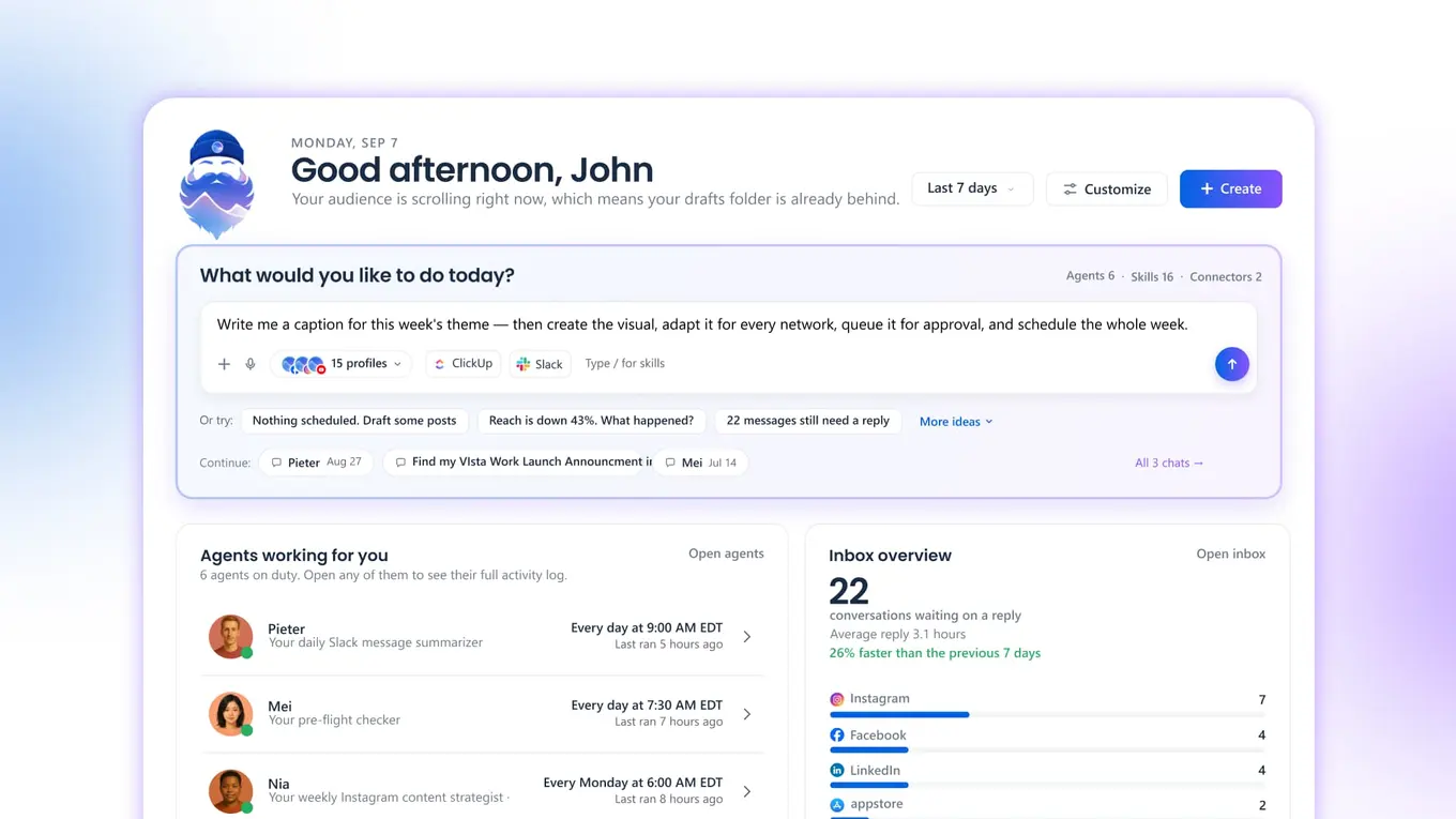 Introducing Vista Home: Your Social Media Morning, in One Screen