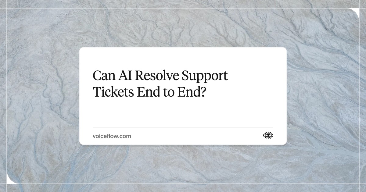 Can AI Resolve Support Tickets End to End?
