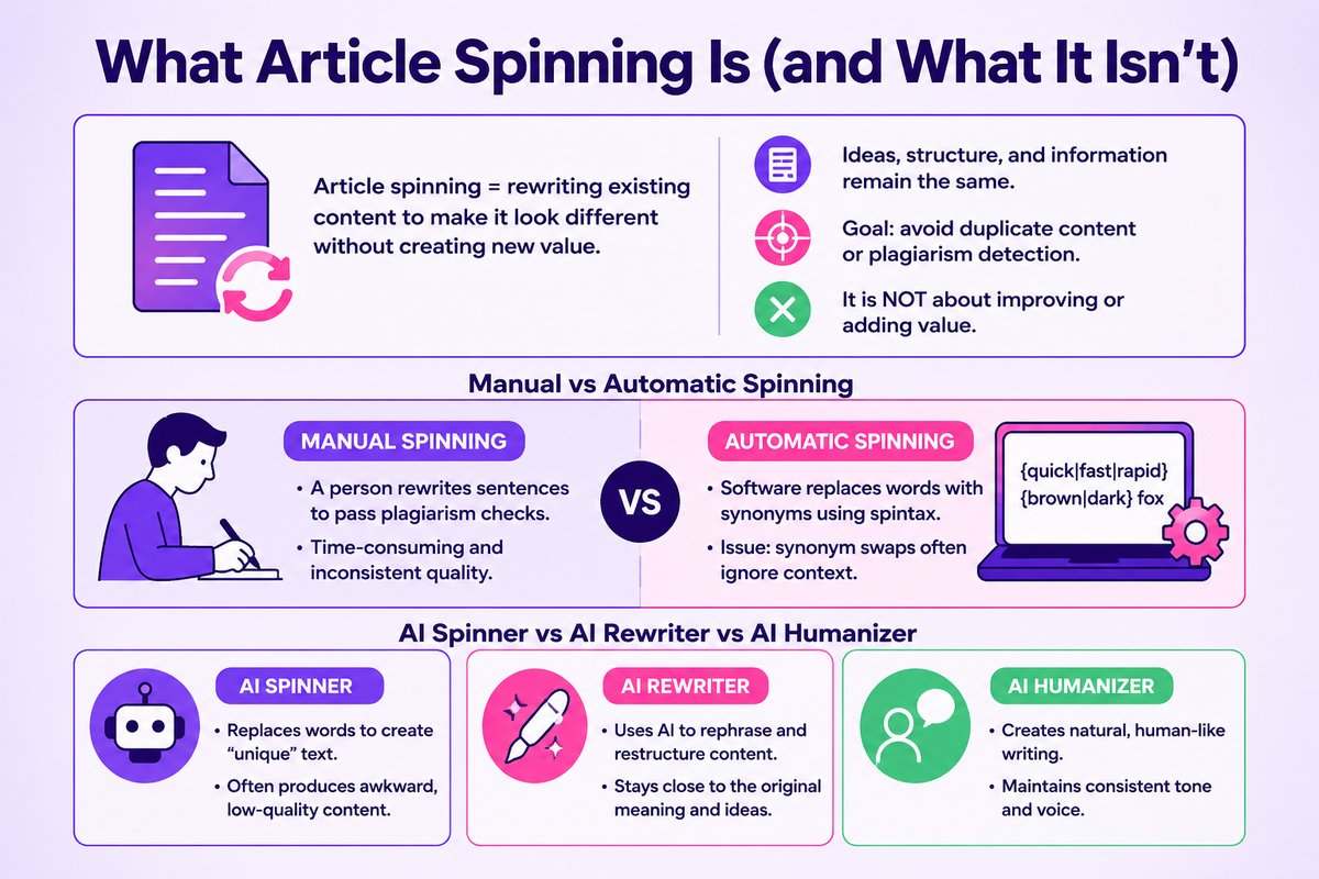 What Is Article Spinning? Why AI Humanizers Have Replaced It in 2026