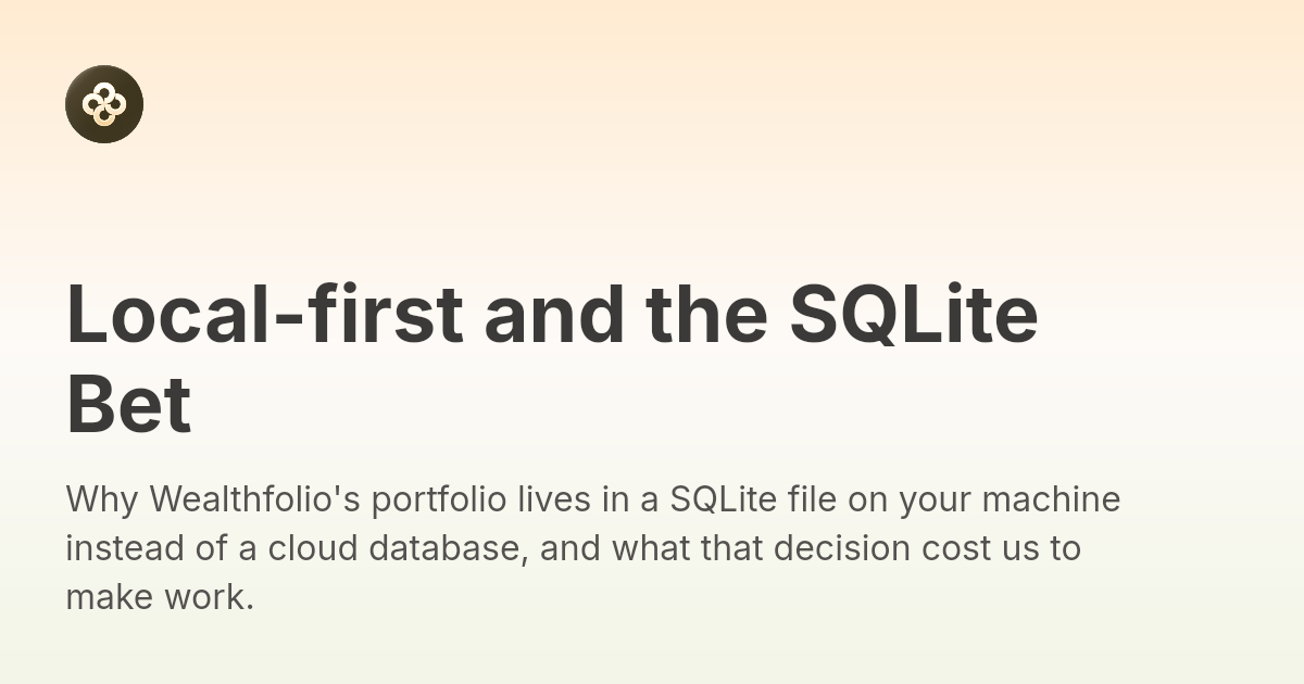 Local-first and the SQLite Bet