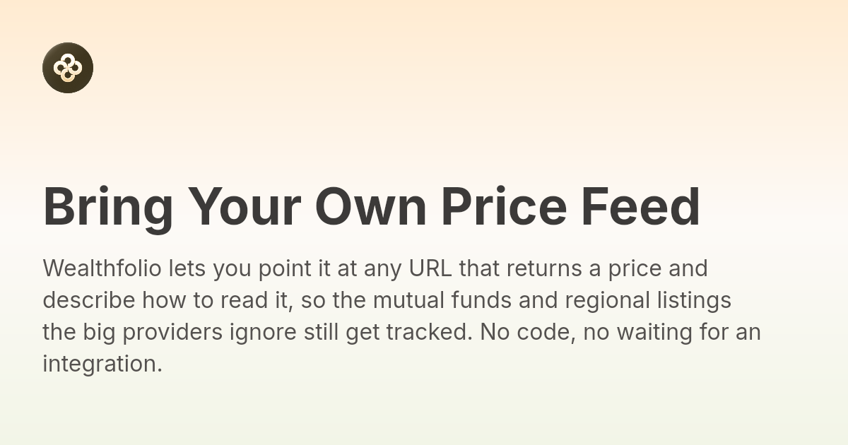 Bring Your Own Price Feed