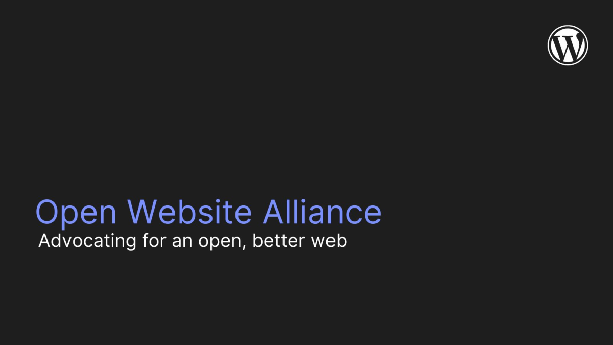 WordPress Takes Its Turn Leading the Open Website Alliance