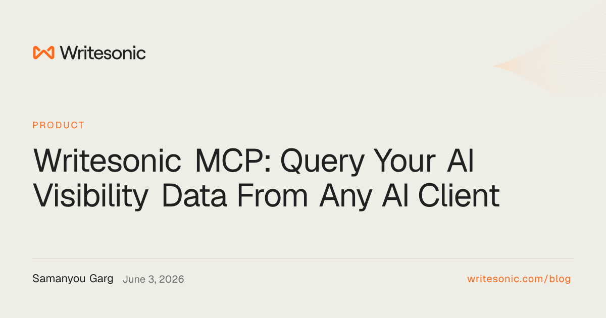 Writesonic MCP: Query Your AI Visibility Data From Any AI Client
