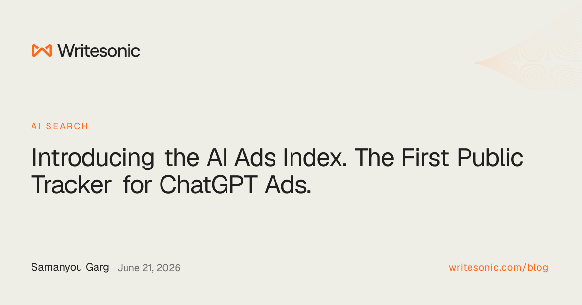 Introducing the AI Ads Index. The First Public Tracker for ChatGPT Ads.