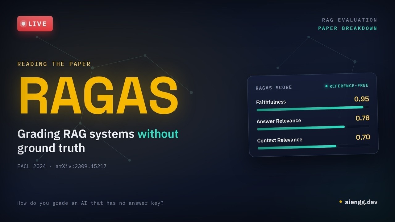 Research Paper Walkthrough: RAGAS Evals
