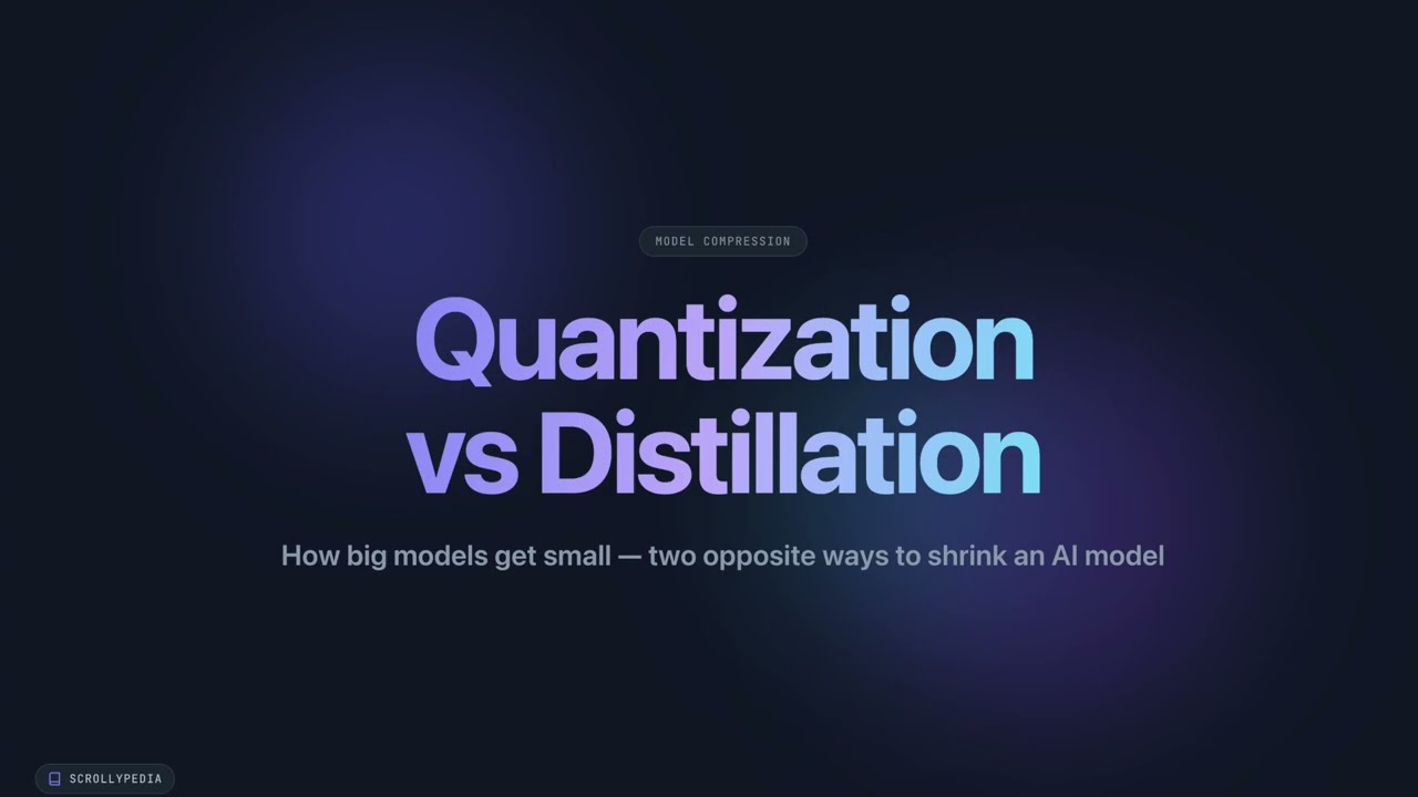 Quantization vs Distillation: How Big AI Models Get Small