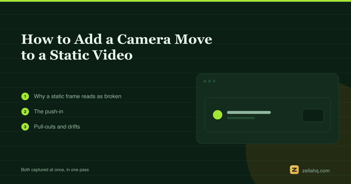 How to Add a Camera Move to a Static Video