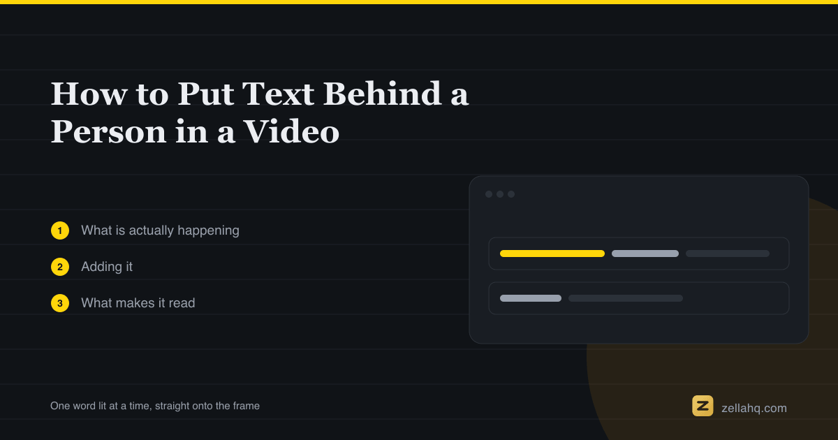 How to Put Text Behind a Person in a Video