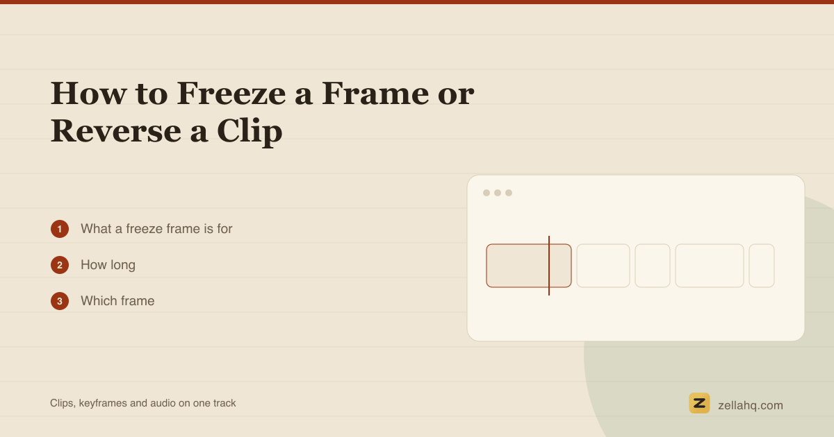 How to Freeze a Frame or Reverse a Clip