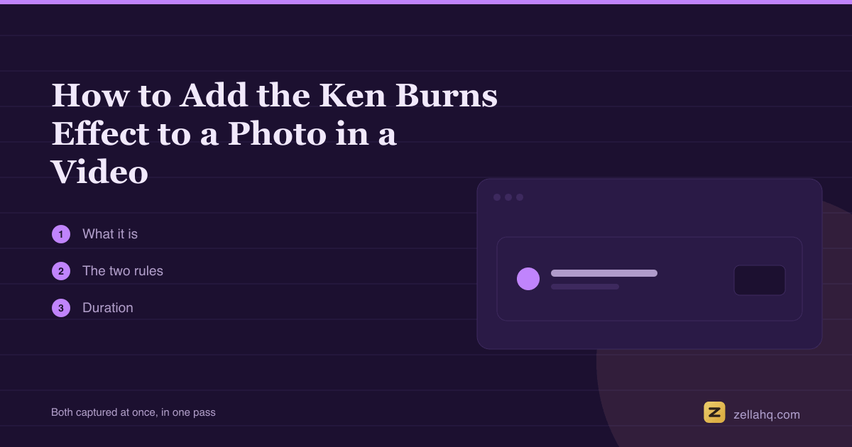 How to Add the Ken Burns Effect to a Photo in a Video