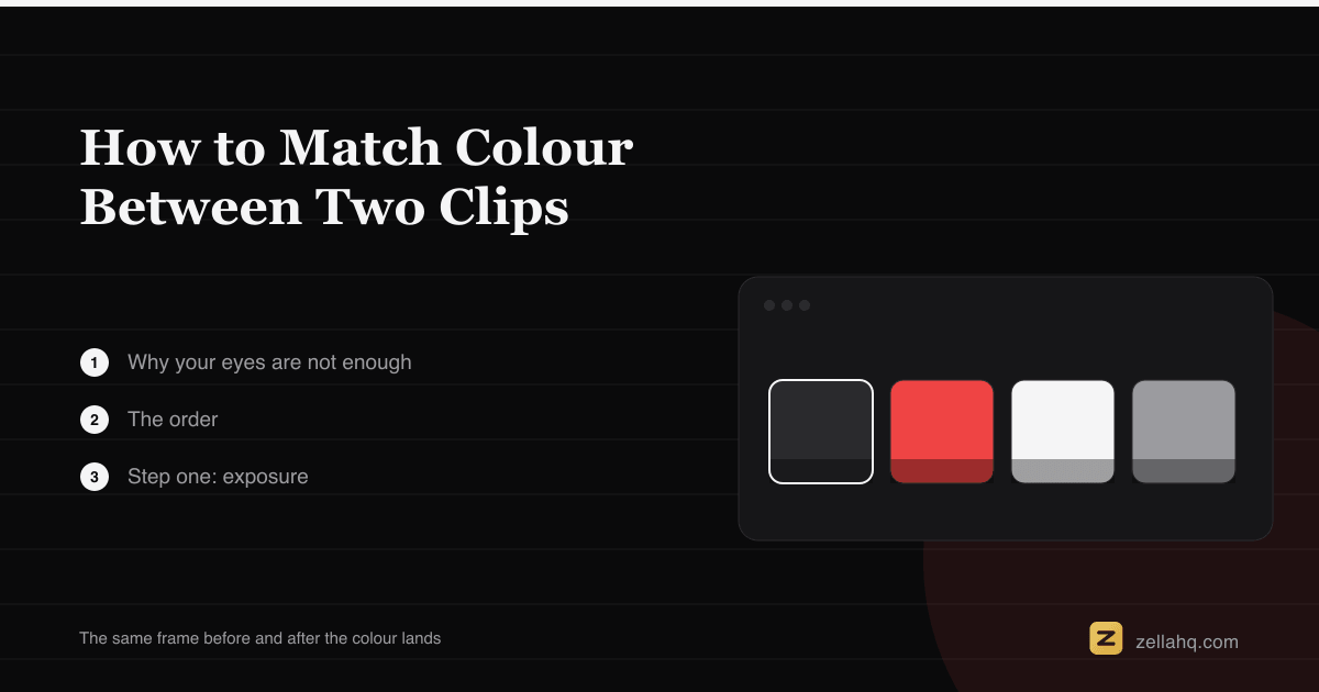 How to Match Colour Between Two Clips