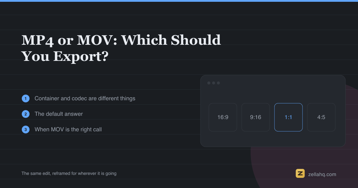 MP4 or MOV: Which Should You Export?