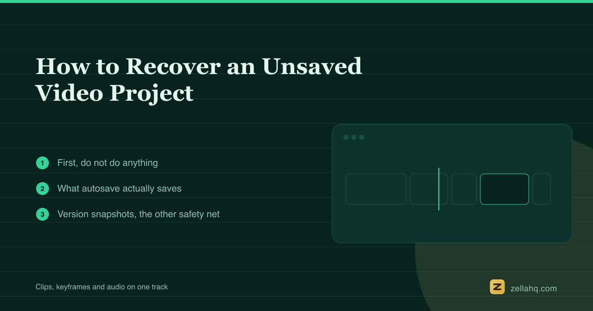 How to Recover an Unsaved Video Project