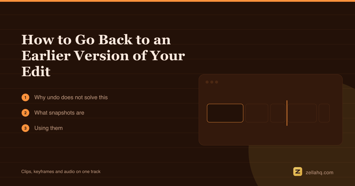 How to Go Back to an Earlier Version of Your Edit