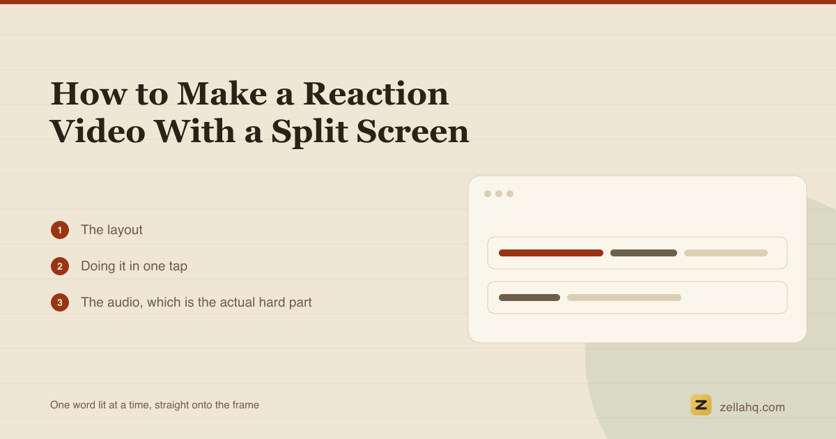 How to Make a Reaction Video With a Split Screen