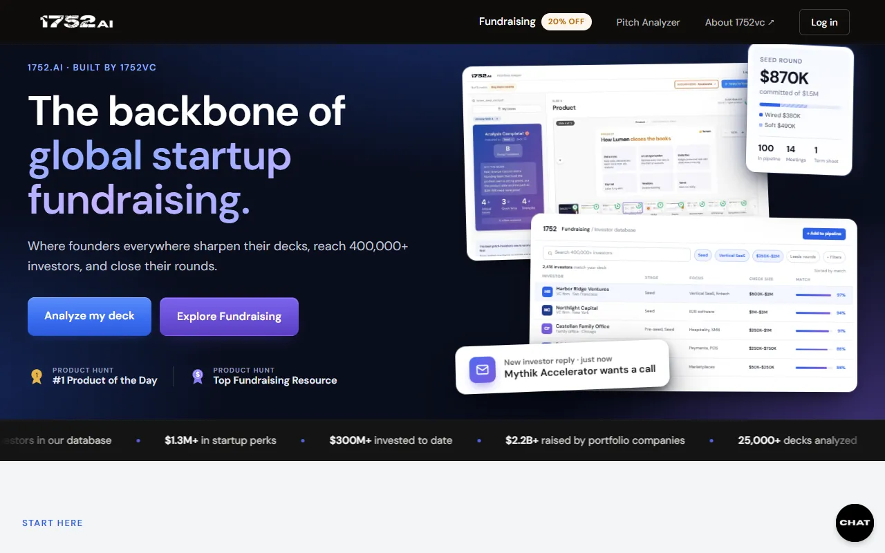 1752vc Pitch Deck Analyzer website screenshot