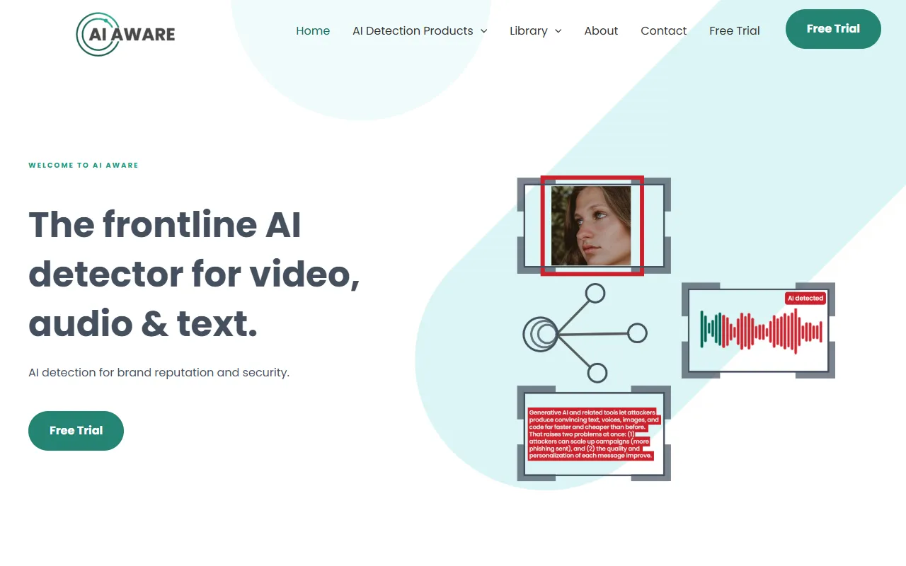 AI Aware website screenshot