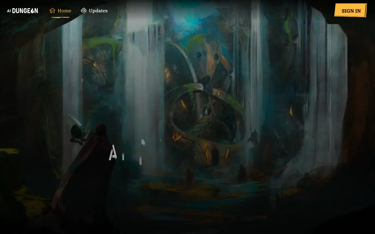 AI Dungeon website screenshot
