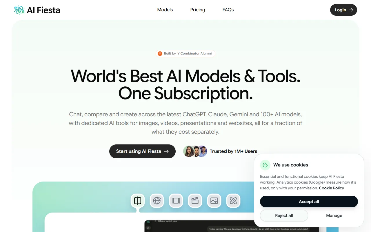 AI Fiesta website screenshot