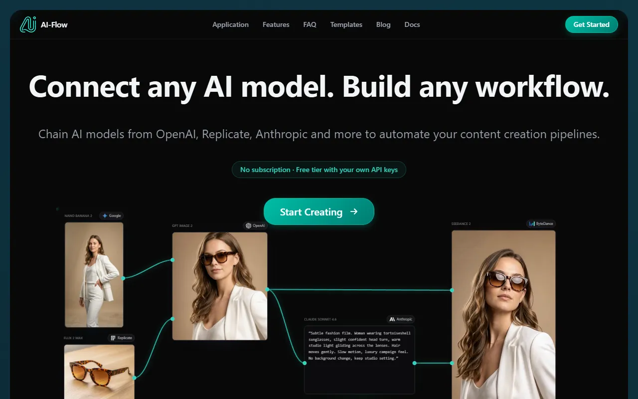 AI-Flow website screenshot
