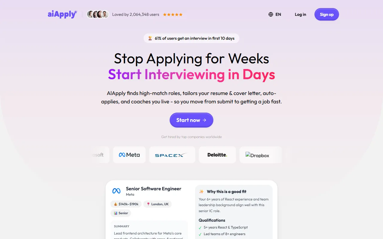 aiApply website screenshot