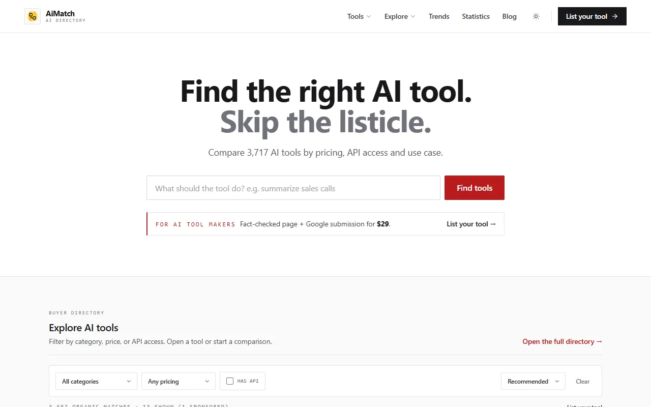 aimatchpro website screenshot