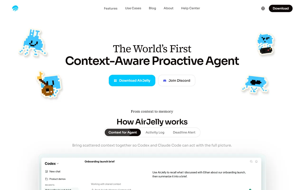 AirJelly website screenshot