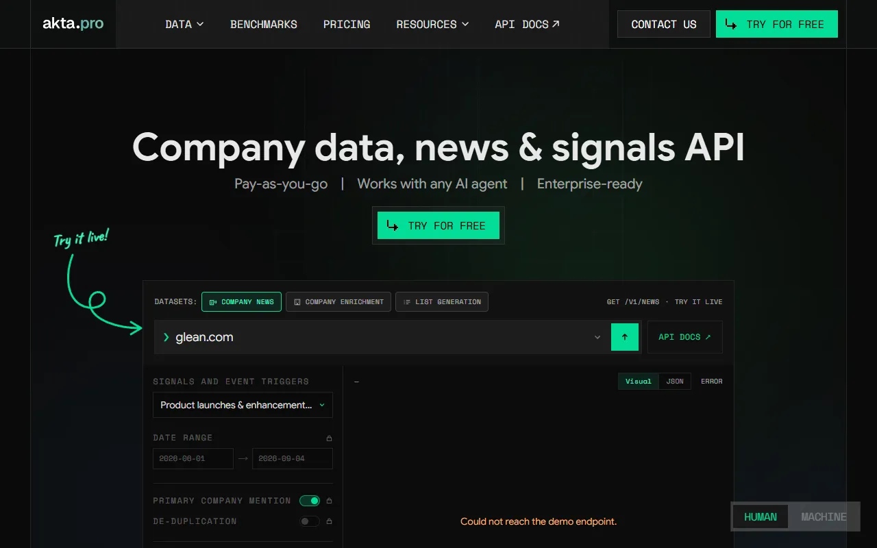 akta.pro website screenshot