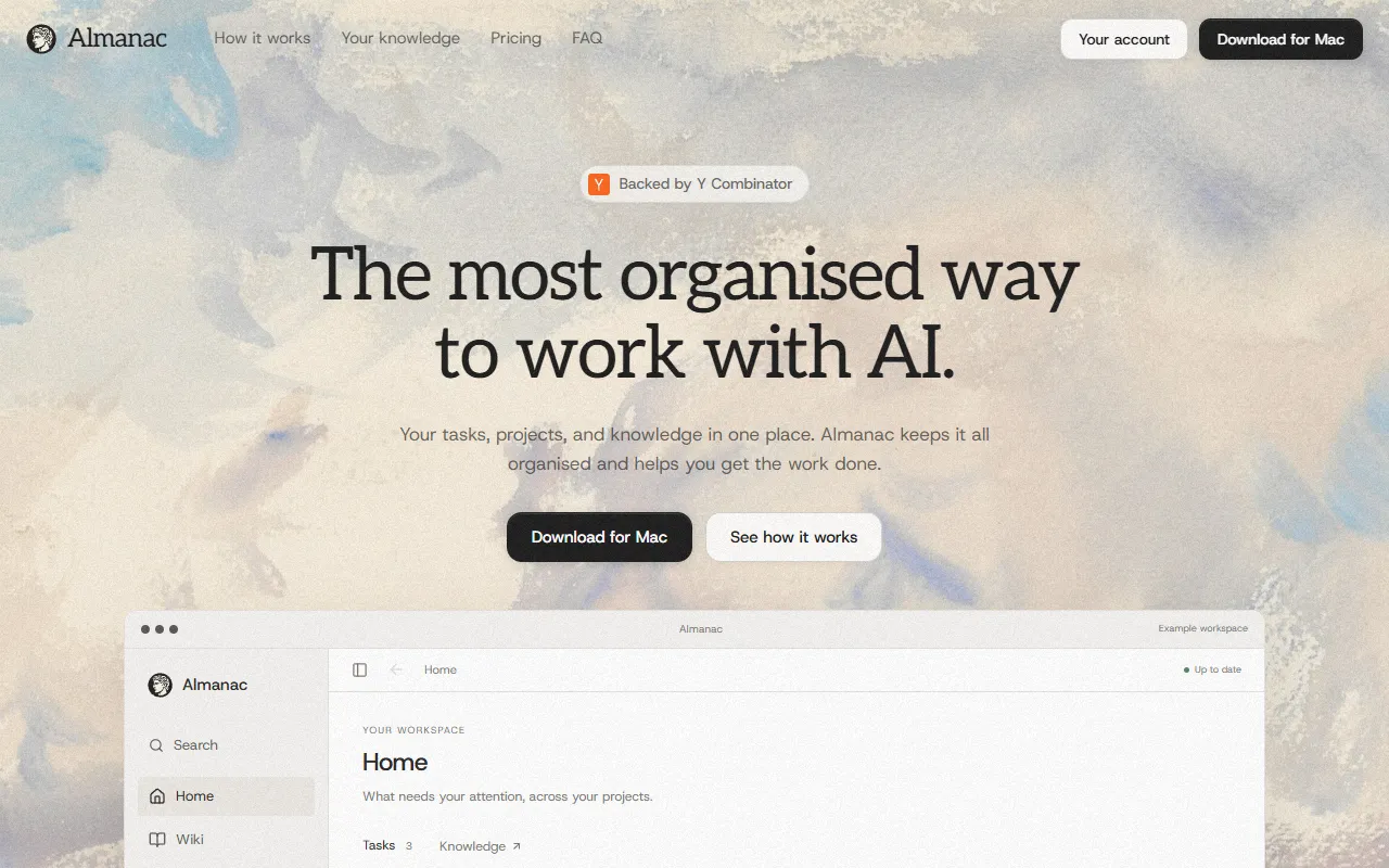 Almanac website screenshot