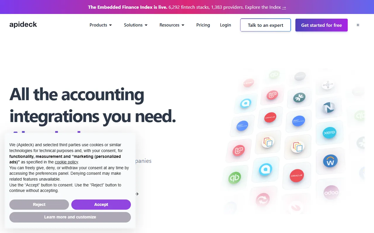 apideck website screenshot