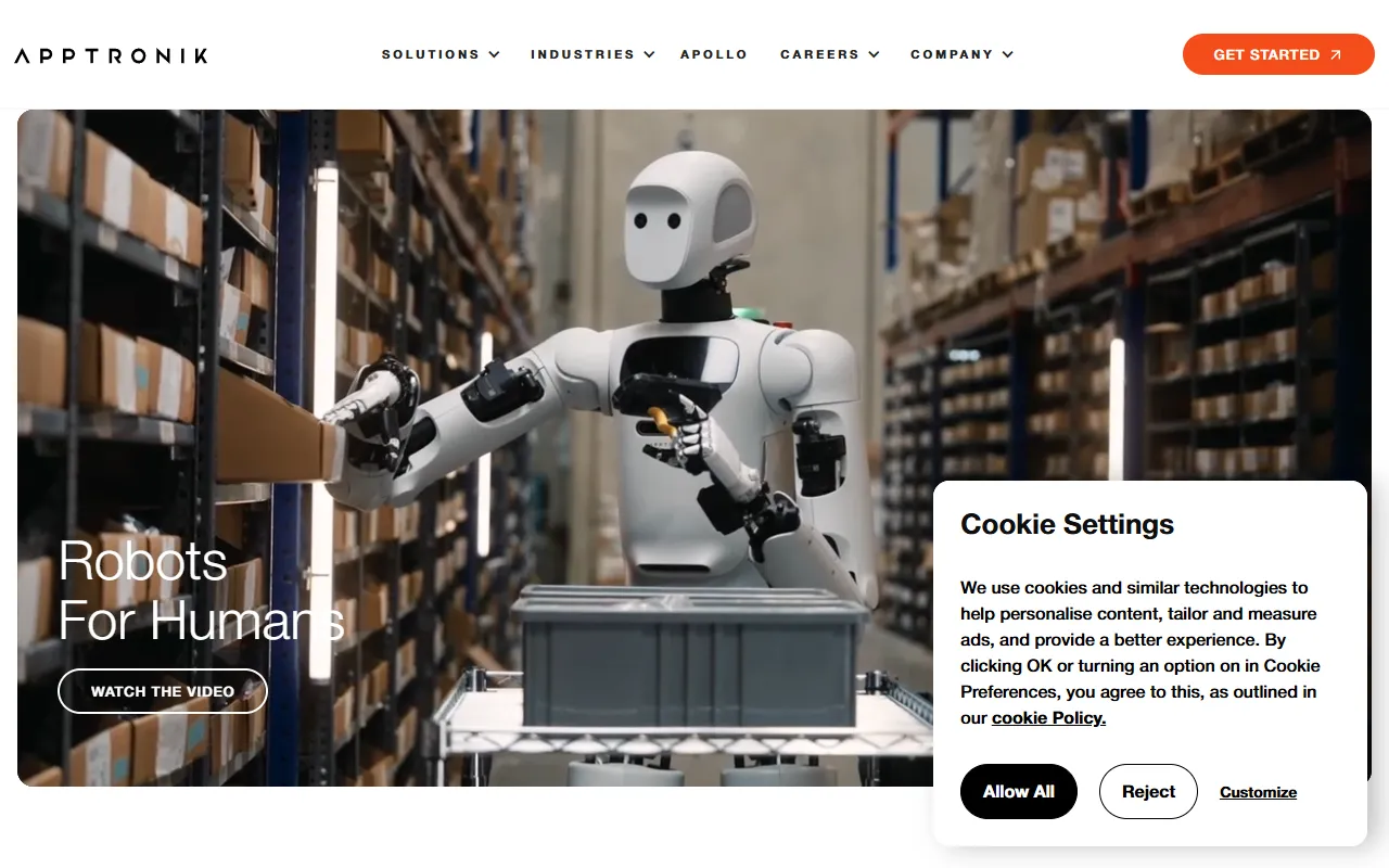 Apollo website screenshot