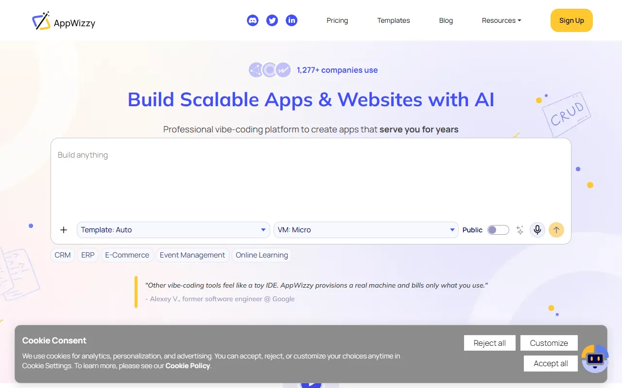 AppWizzy website screenshot