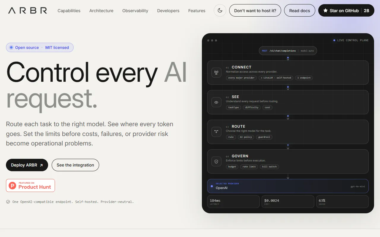 ARBR website screenshot