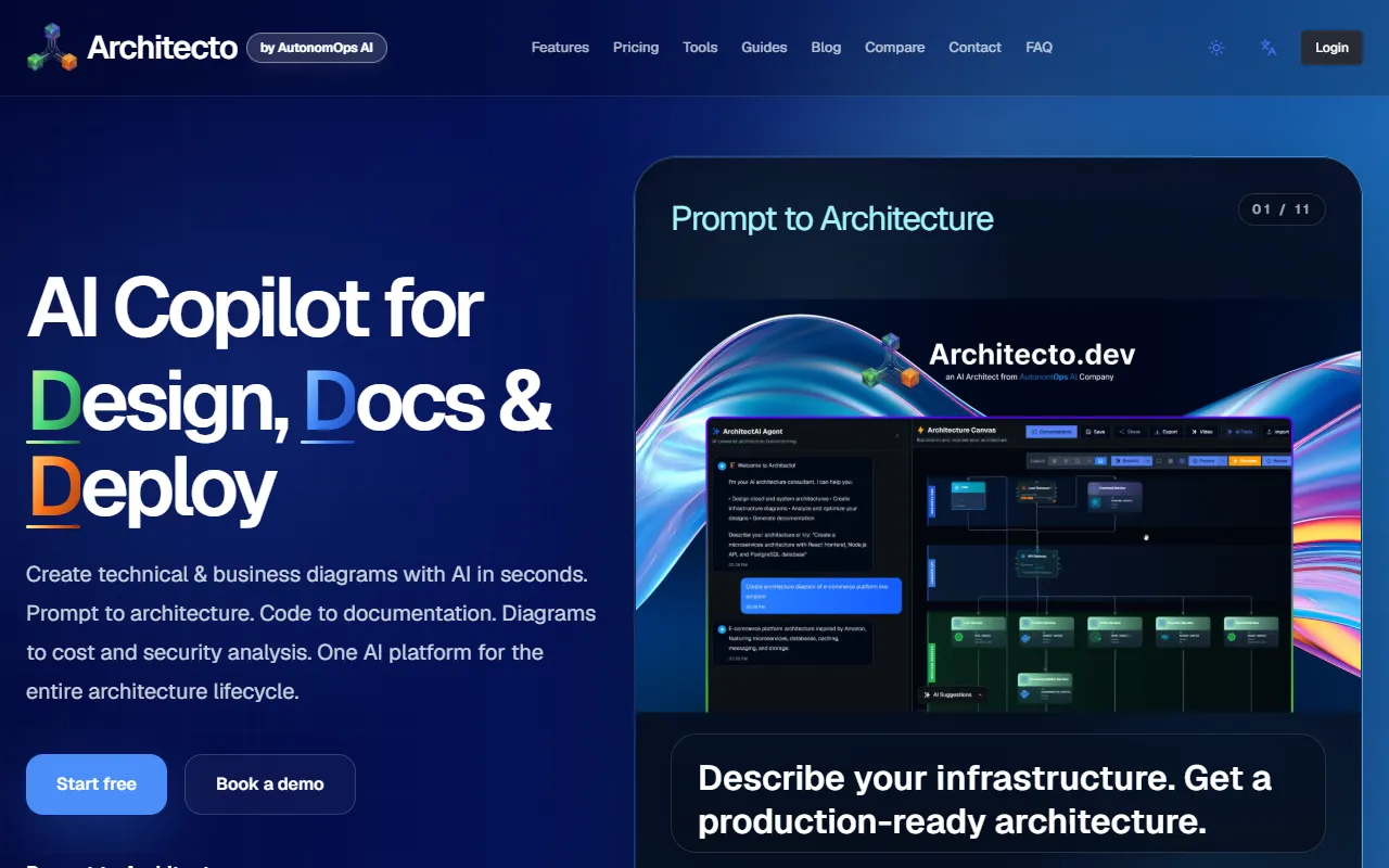 Architecto website screenshot