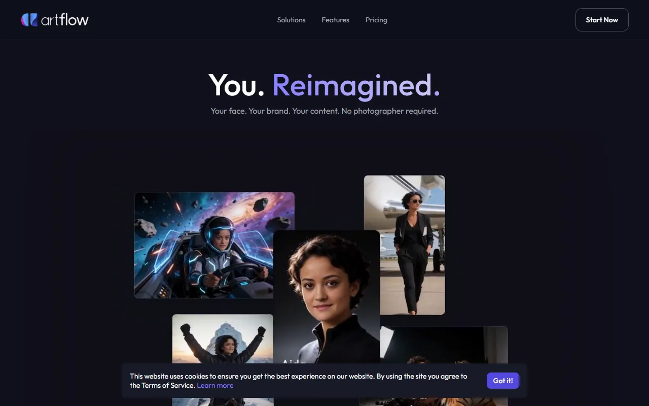 Artflow website screenshot