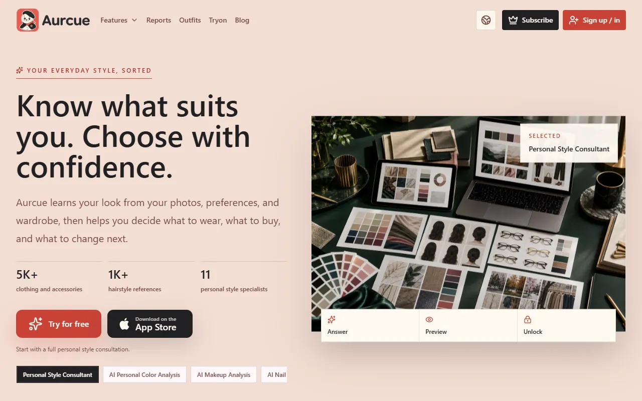 Aurcue website screenshot
