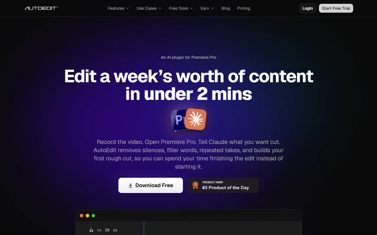 AutoEdit website screenshot