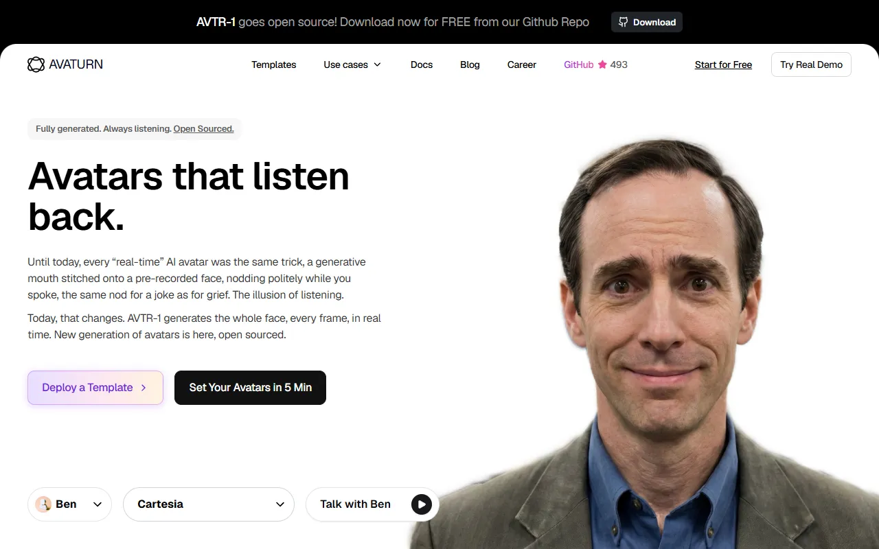 Avaturn Live website screenshot