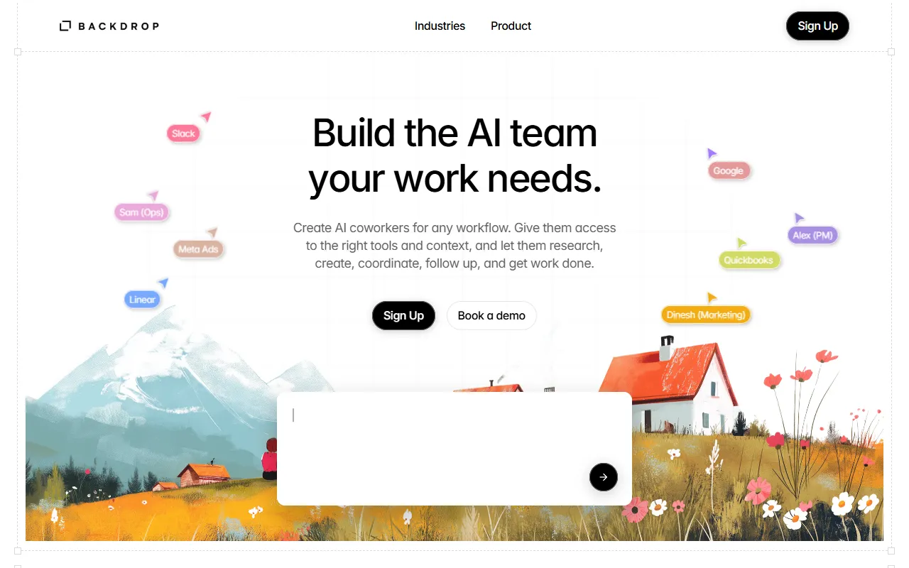 Backdrop website screenshot