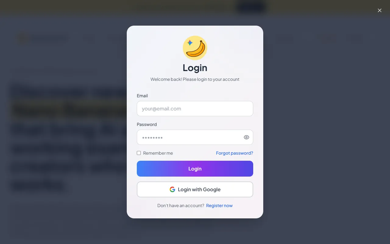 Banana Prompts website screenshot